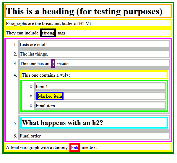 the CSS box model